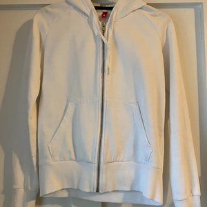 DIVIDED by H&M Zippered Hoodie White Sz 6